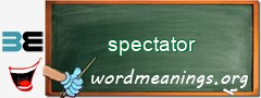 WordMeaning blackboard for spectator